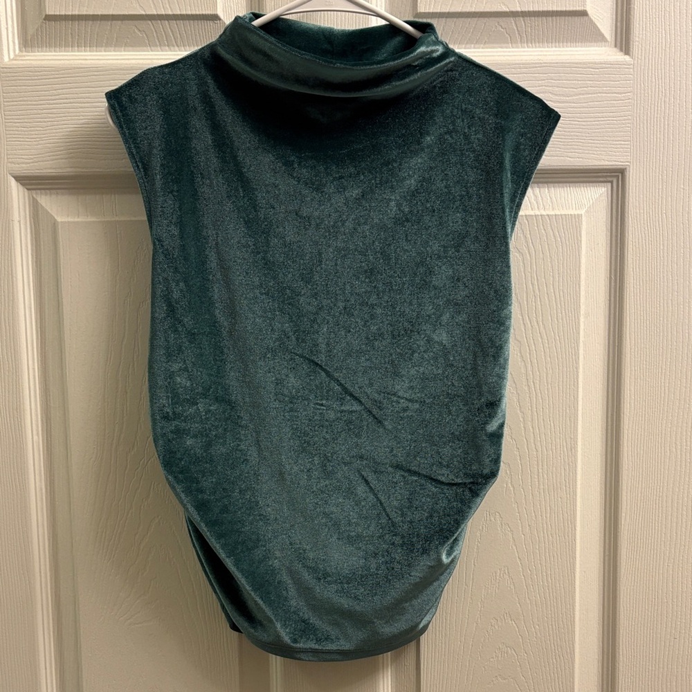 a new day Velvet Bodysuit in Deep Teal